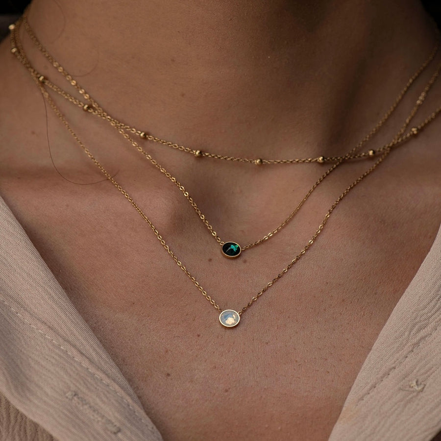 THE WILLOW WHITE OPAL NECKLACE