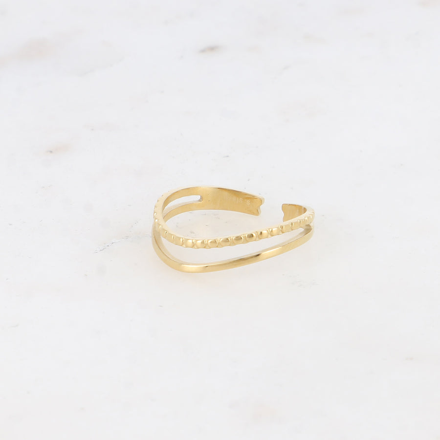 The Jess RIng Tarnish Free Gold