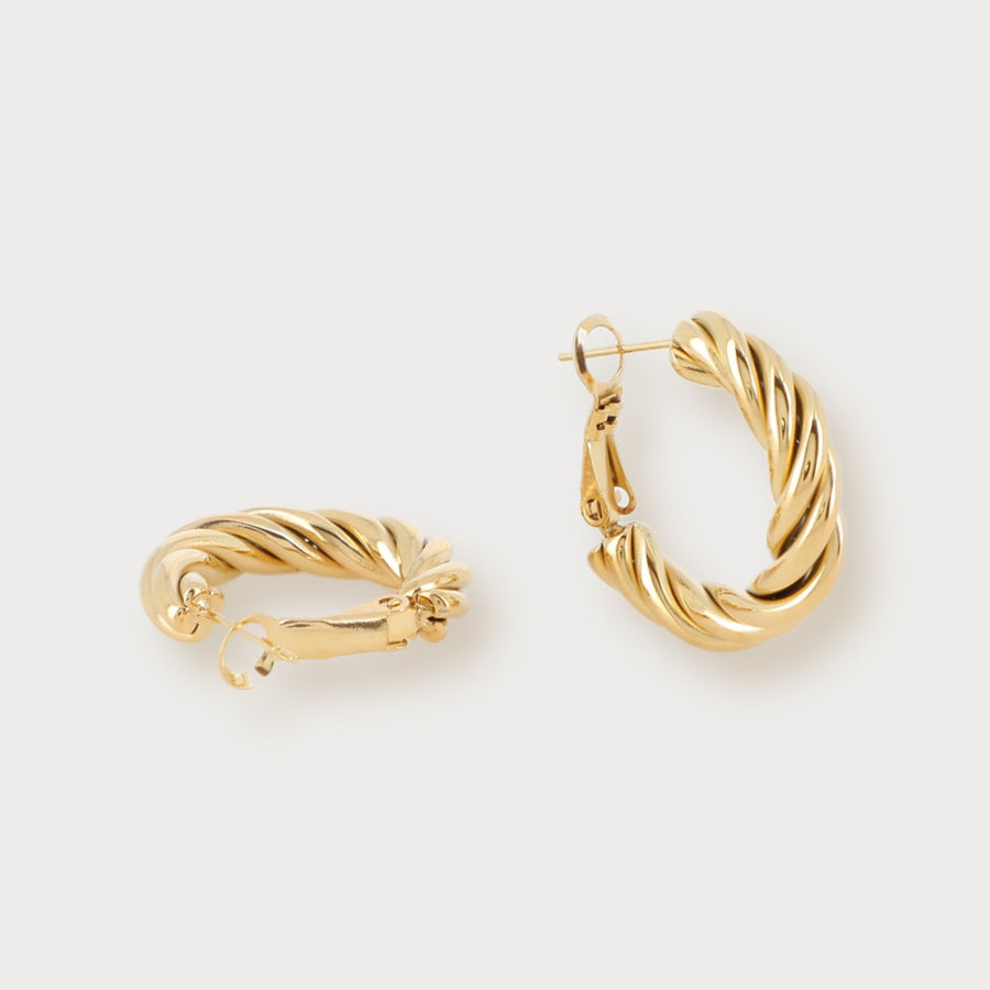 The Lana 2CM Lightweight Classic Chunky Gold Hoops Tarnish Free