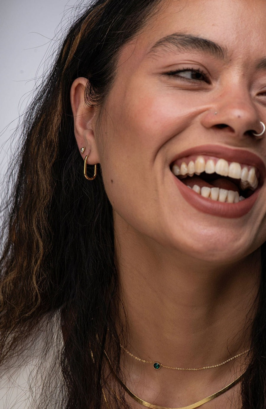 MINI OVAL HOOPS, TARNISH FREE 18K GOLD PLATING
