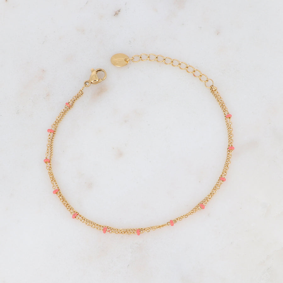 THE DELIAH PINK RHODONITE BRACELET
