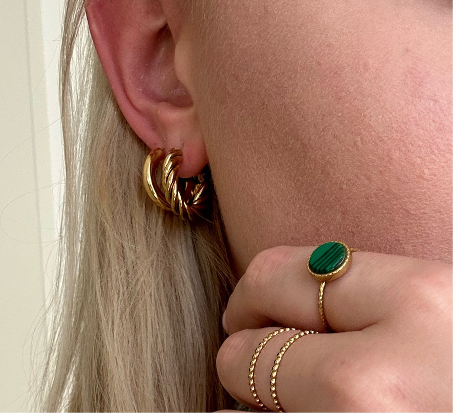 The Lana 2CM Lightweight Classic Chunky Gold Hoops Tarnish Free