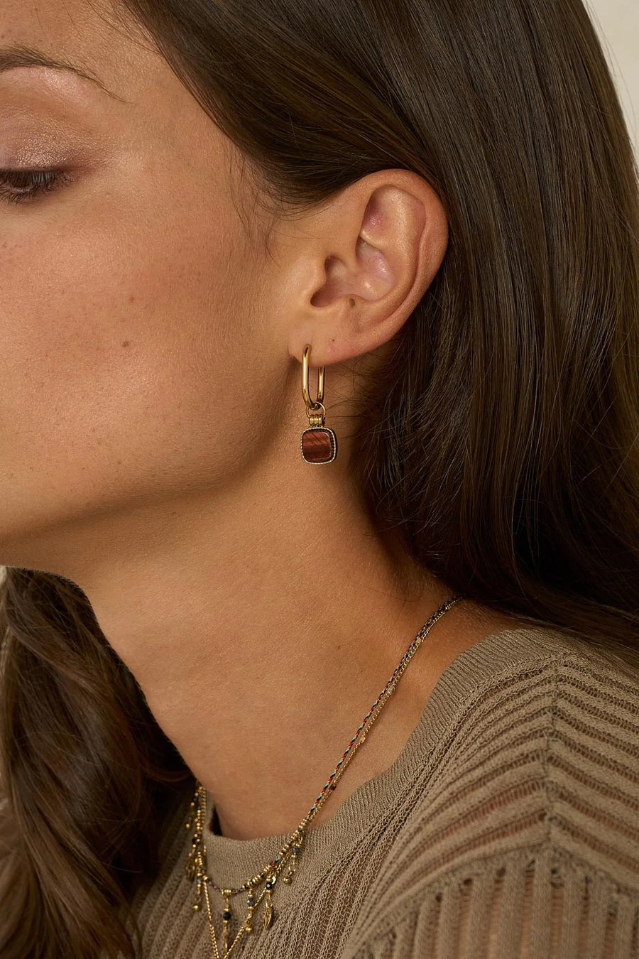 LIANA BLACK ONYX WATERPROOF HEALING EARRINGS