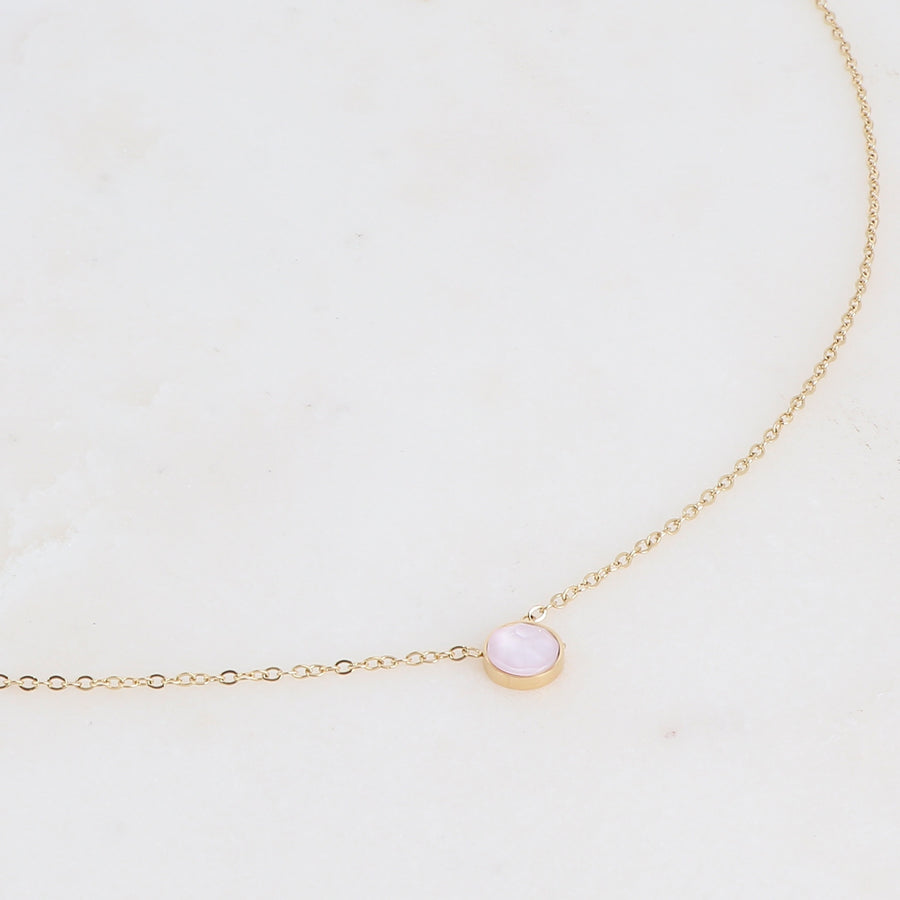 THE WILLOW ROSE QUARTZ NECKLACE
