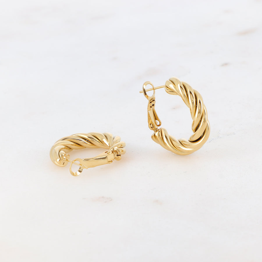 THE CLASSIC HOOP WATERPROOF GOLD CHUNKY HOOPS