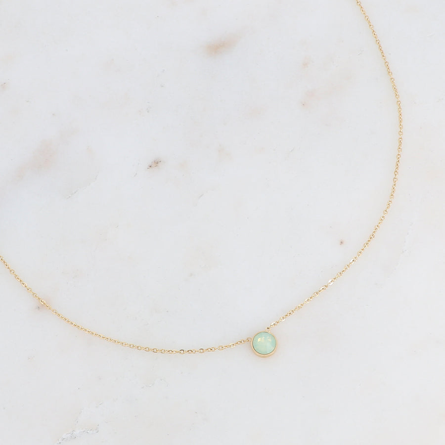 THE WILLOW GREEN OPAL NECKLACE Mink Ivy