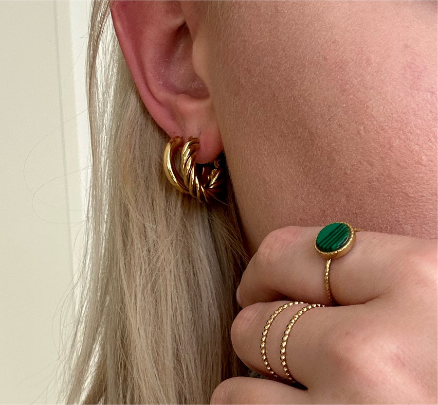 THE CLASSIC HOOP WATERPROOF GOLD CHUNKY HOOPS