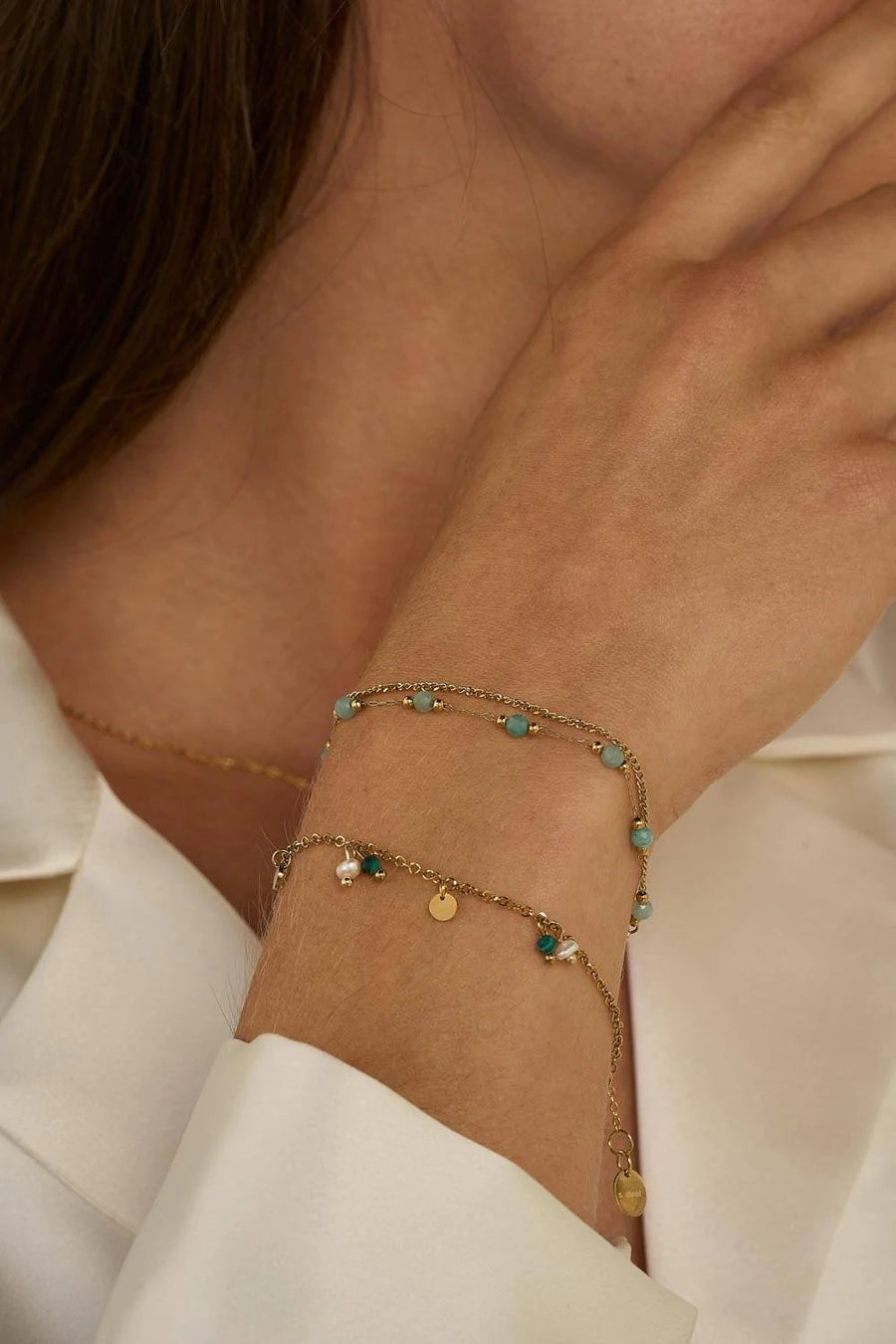 THE DELIAH PINK RHODONITE BRACELET